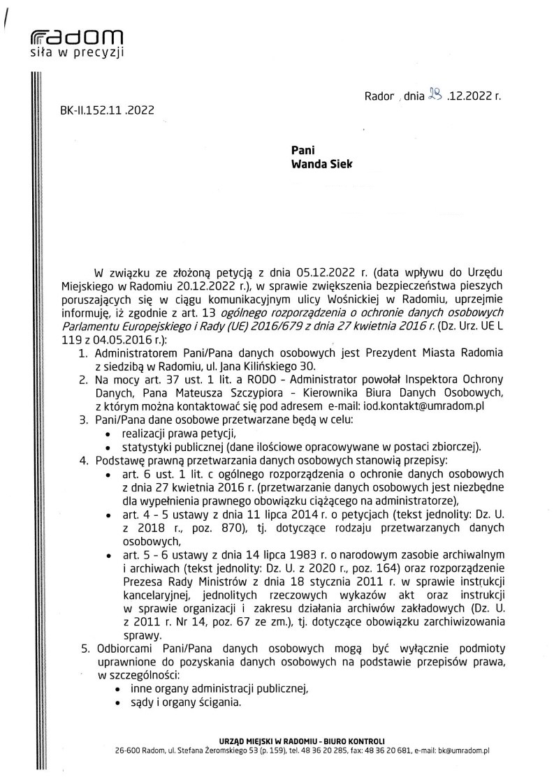 Odp. na petycję ul. Wośnicka 1 na stronę www str. 1 copy